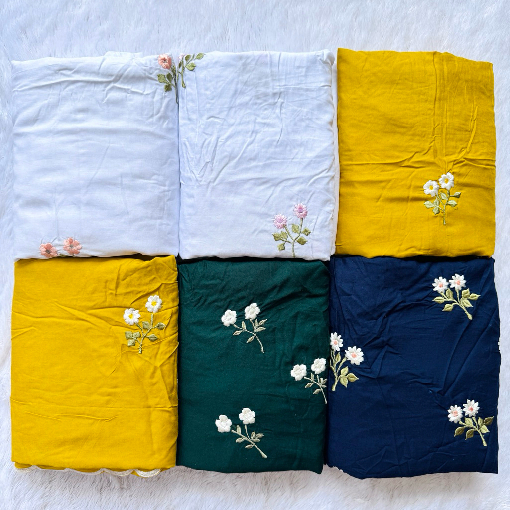 MUKENA BORDIR TERUSAN LAJURAN melati tabur DEWASA RAYON