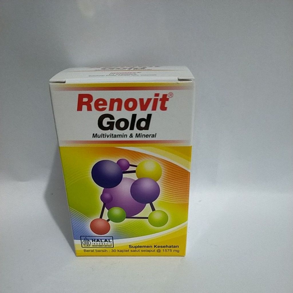 Multivitamin dan Mineral Renovit Gold 30 Kaplet untuk Lansia
