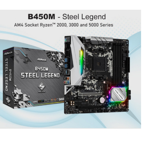 ASROCK B450M STEEL LEGEND (Socket AM4)