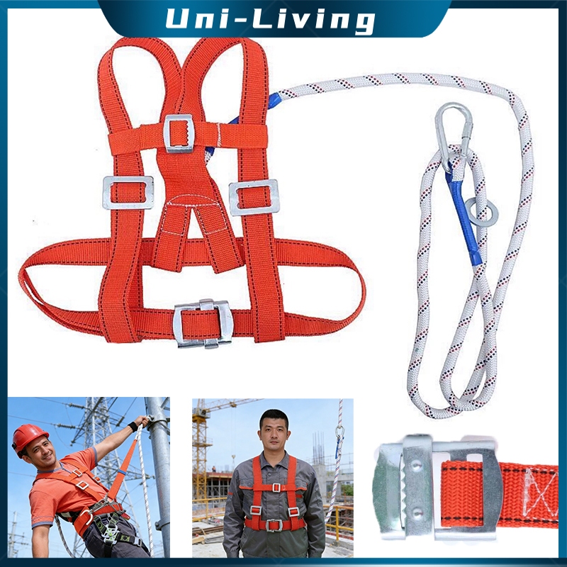 1Set Harness Body Belt Body Harness Safety Hook Half Body Harness 3meter Body Harness Safety Lengkap