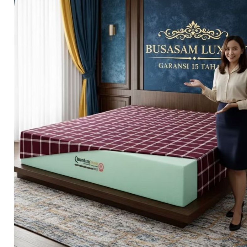 KASUR BUSA QUANTUM D22 TEBAL 20CM GARANSI 15 TAHUN KASUR BUSA SPON KASUR LANTAI KASUR BAYI SPRINGBED