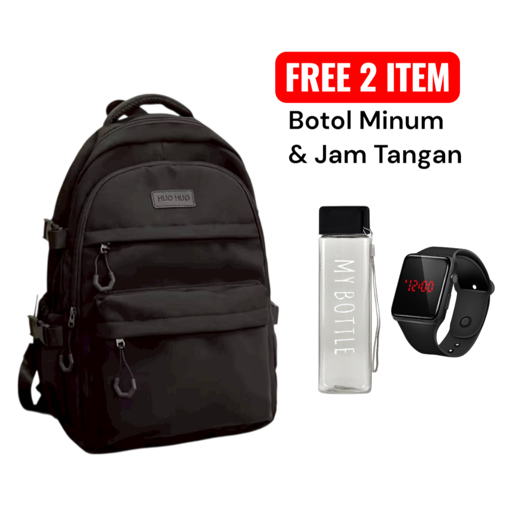 Tas Ransel Anak Sekolah Cowok - Tas Sekolah Yang Menarik - Ransel Anak Sekolah Warna Hitam - Ransel 