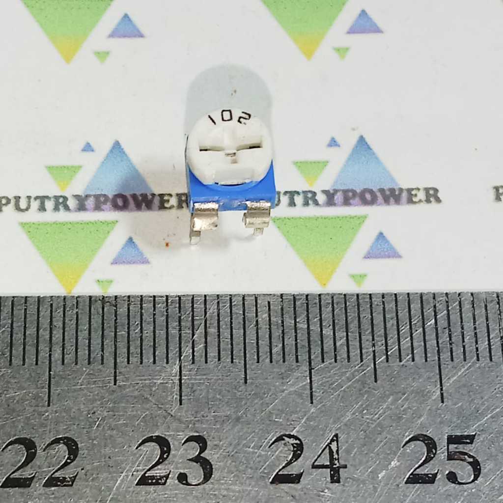 5PCS  VR 102 trimpot BIRU PUTIH  1K variable resistor  1 KILO OHM potensiometer MINI 3 kaki 1000 OHM
