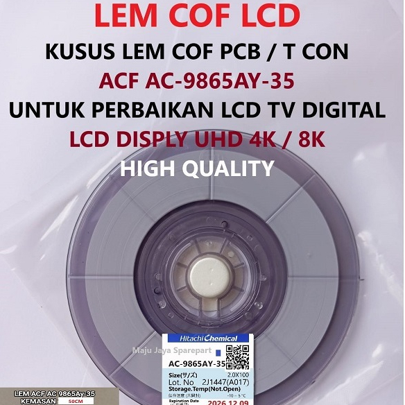 Acf AC-9865AY 35 Lem Acf bonding Lem LCD Perekat lcd dan Cof Lem cof ke t con ATAU PAPAN T CON