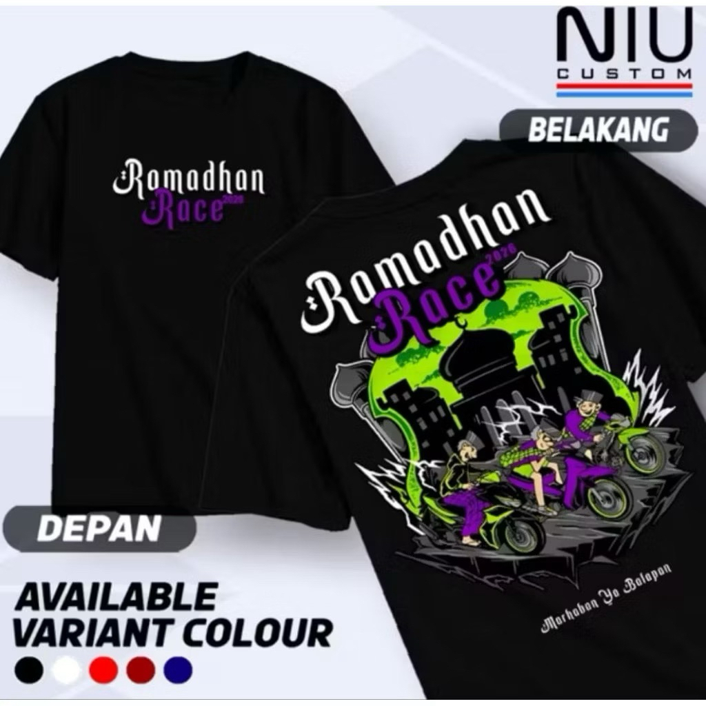 KAOS-TSHIRT RAMADHAN RACE DTF DRAG 3 UNGGU