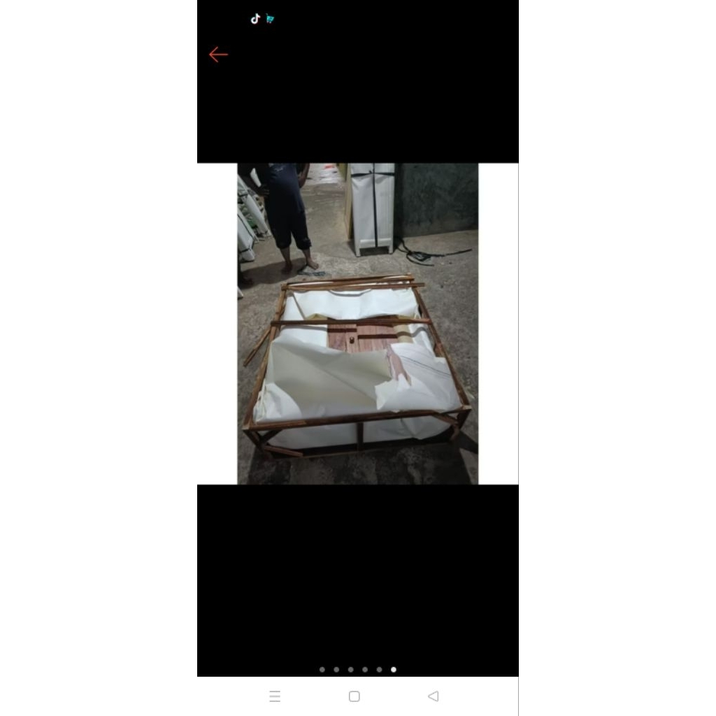 (Ready Stok) Meja Tv Kayu Jati Putih Kayu Gamelina Co