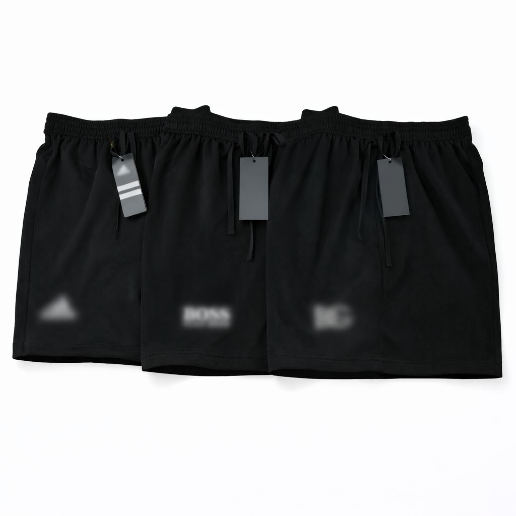 Celana pendek olahraga running gym futsal unisex warna hitam polos bahan scuba