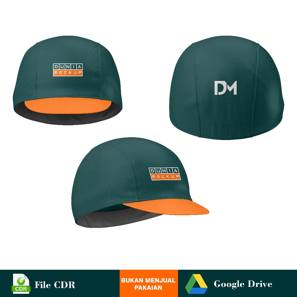 Mockup Topi Sepeda - Corel DRAW