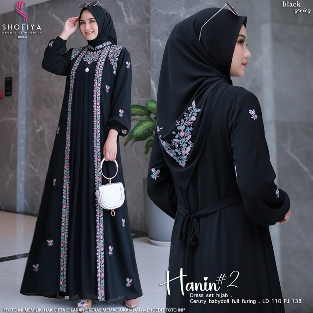 HANIN DRESS SET HIJAB ORI SHOFIYA