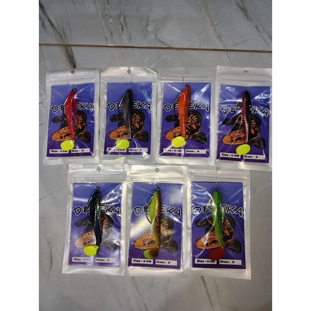 Umpan Soft Lure Deseka Original Paddle Tail Paddle Pop Silincer Killer Toman Gabus