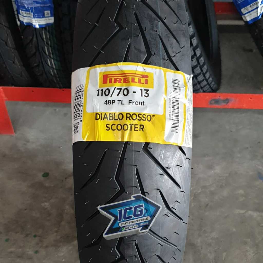 BAN TUBELESS PIRELLI UKURAN 110/70-13 DIABLO ROSSO SPORT COCOK UNTUK MOTOR DENGAN RING 13 SEPERTI NM