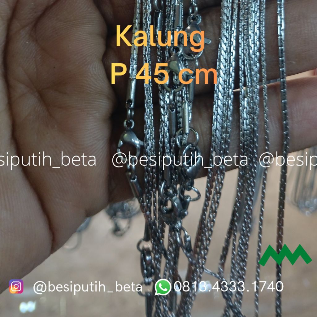 kalung besi putih ambon / besi putih asli