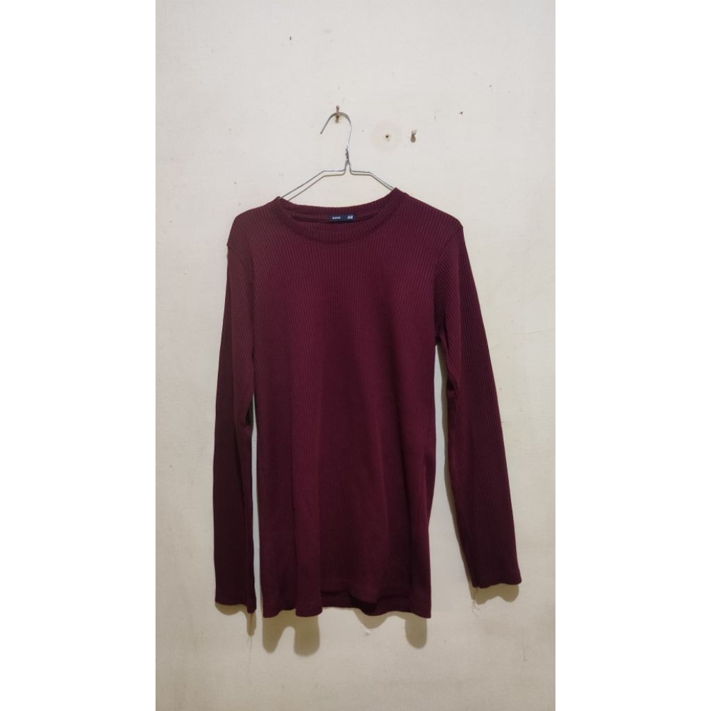 ATASAN WANITA MERAH MAROON BAHAN RAJUT