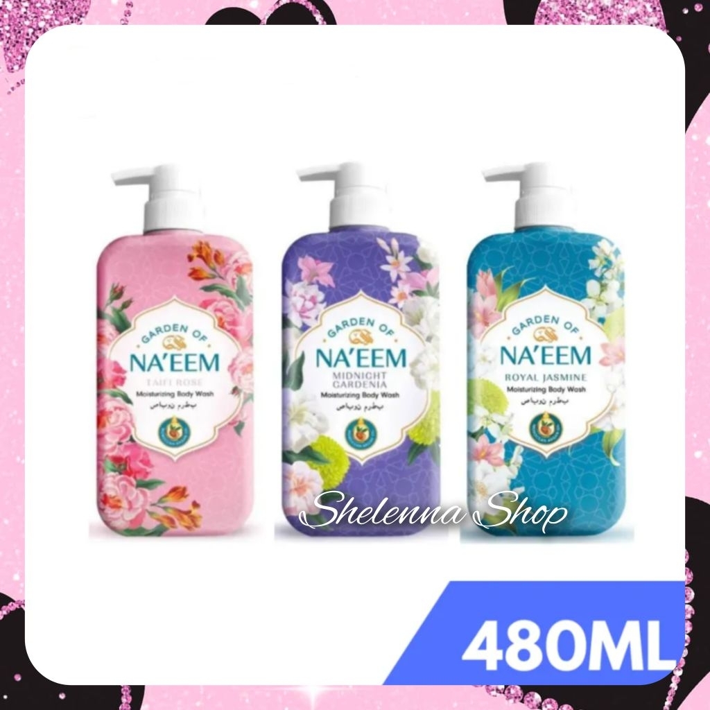 Garden Of Na'Eem Royal Jasmine/ Taifi Rose Pink/Midni¹ght Gardenia Moisturizing Body Wash Pump - 480