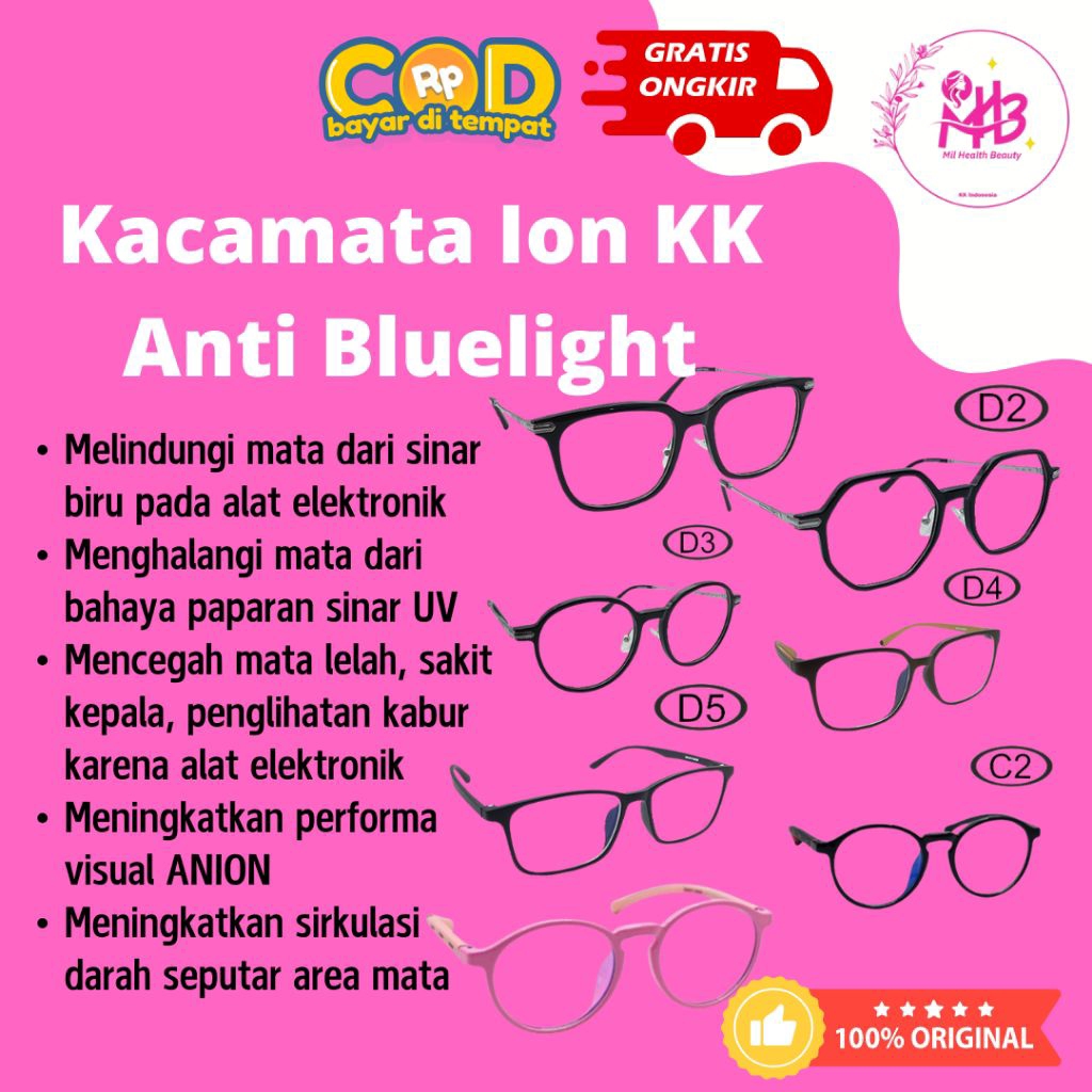 KK Kacamata Ion Nano Premium Anti UV Original KK Indonesia