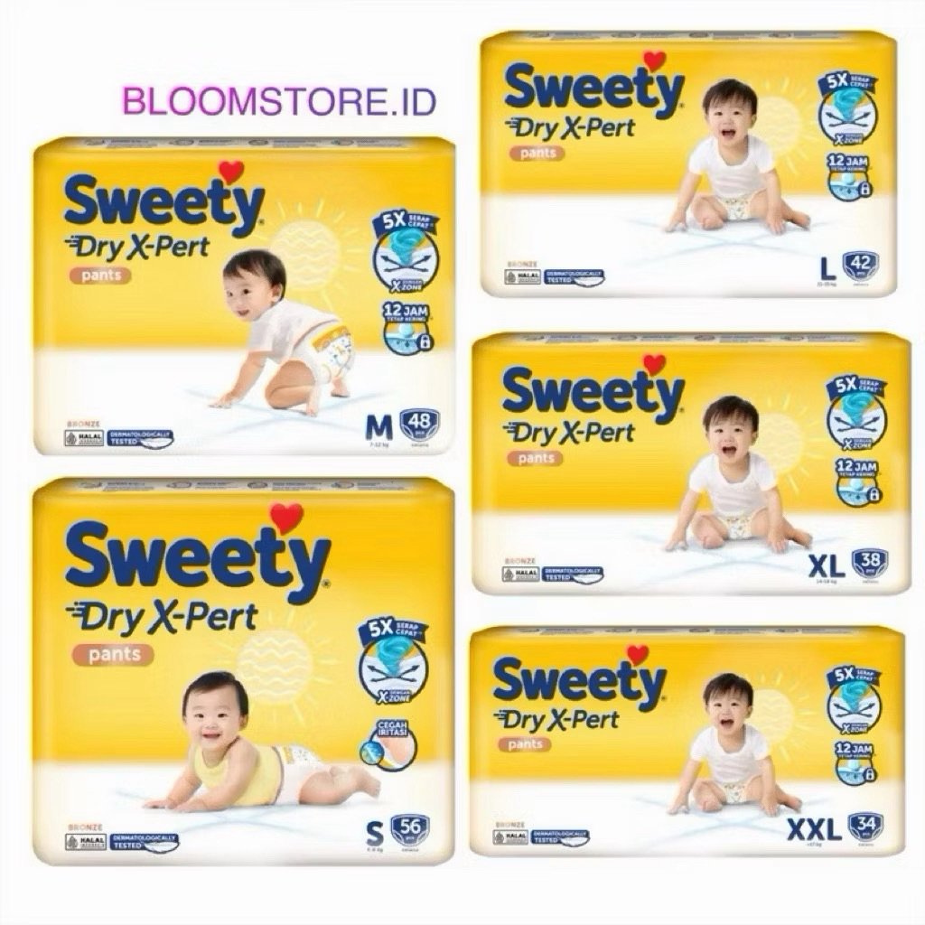 PAKET 1 DUS 6 BAL SWEETY Bronze Super Jumbo Pant Pants Popok Celana Sekali Pakai Diaper Diapers Baby