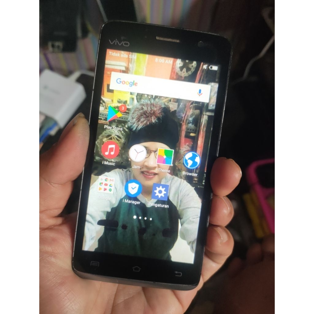 lcd vivo y21 jadul minus ada bercak sentuh normal