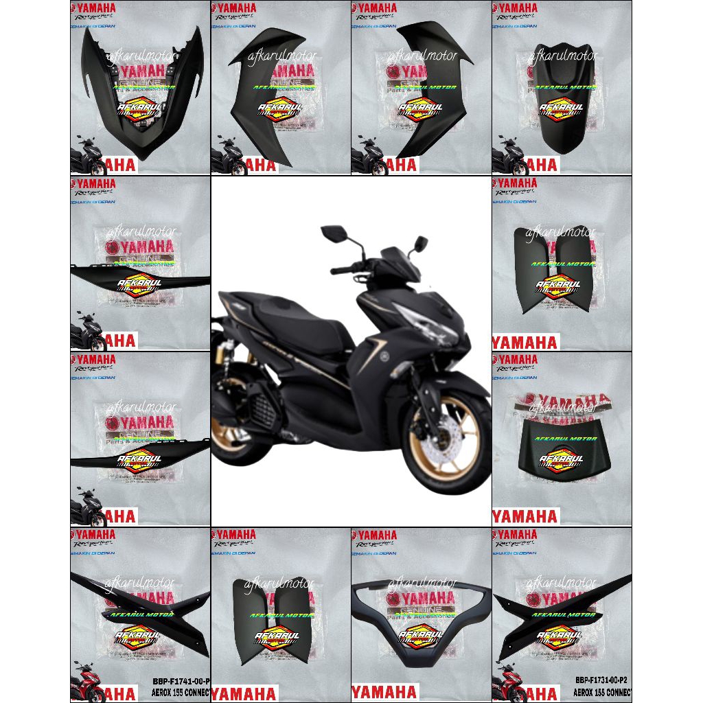 BODY BODY HALUS VARIAN HITAM DOFF AEROX 155 CONNECTED 155 2021-2024 ORIGINAL YAMAHA