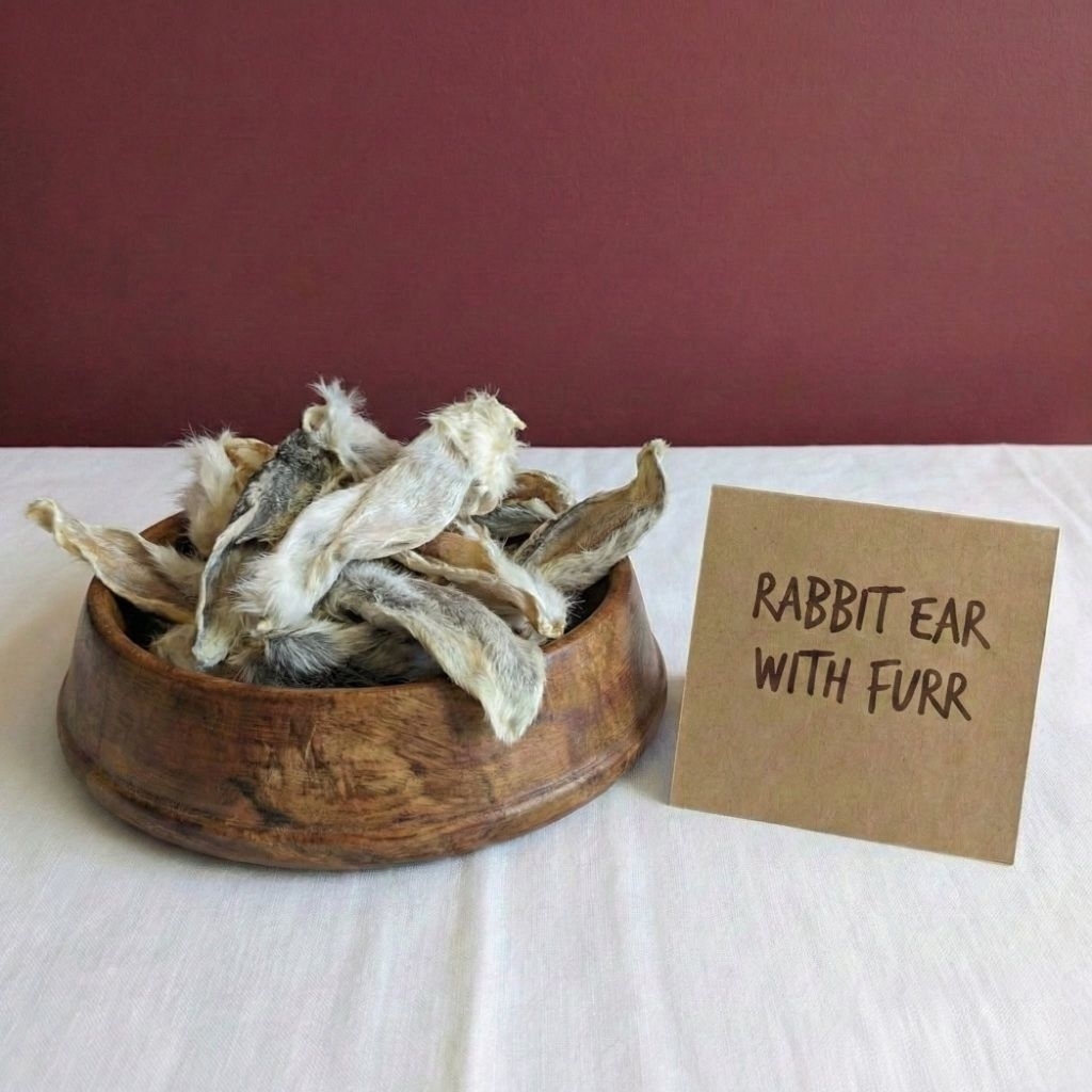 DOX Dehydrated Rabbit Ear Kuping Kelinci Kering Snack Anjing Kucing Alami
