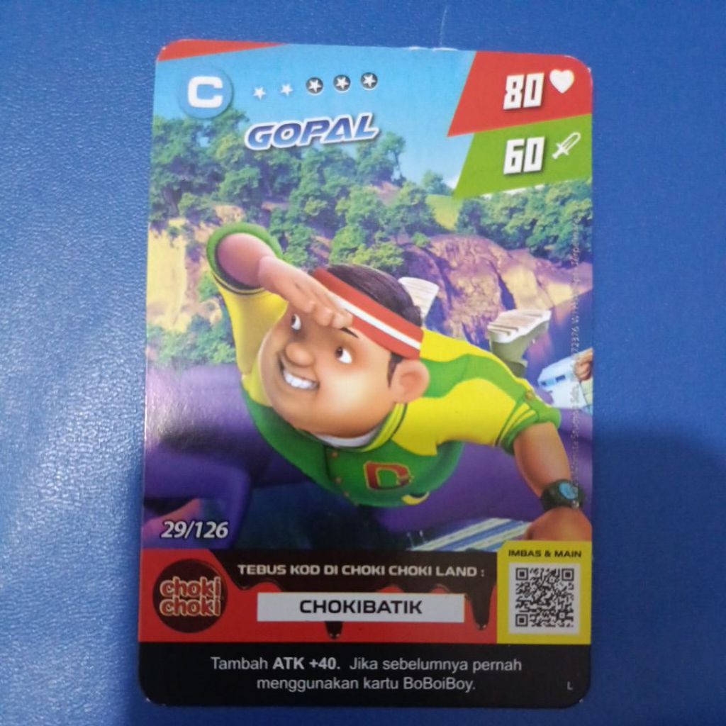 monsta card boboiboy galaxy/Gopal
