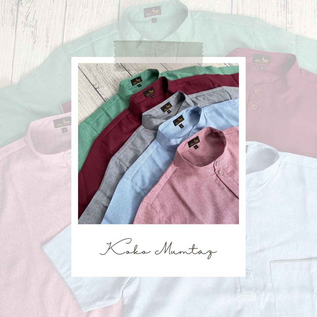 [KOKO MUMTAZ] Baju Koko Pria / Kemeja Koko / Koko Lebaran / Koko Kurta / Koko Lengan Pendek
