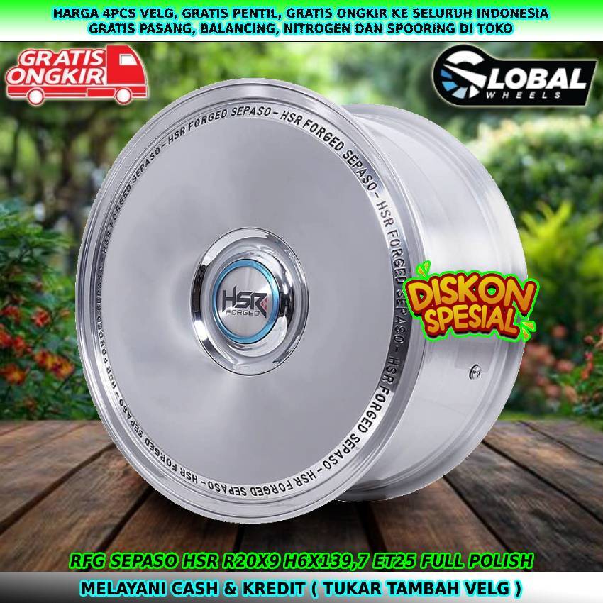 Velg hsr forged velg R20 untuk mobil Colorado|Trailblazer| Pregio| Travello| dll hsr rfg sepaso R20