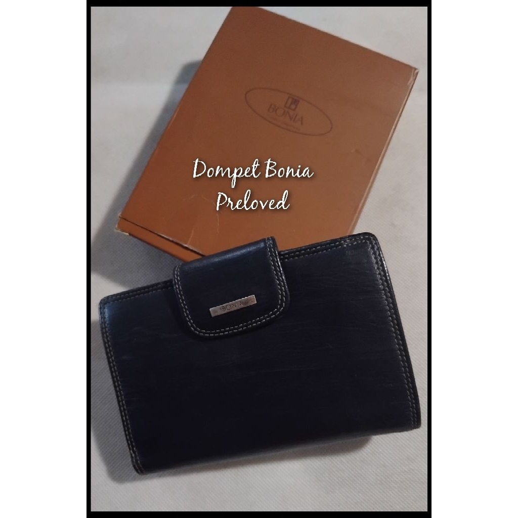 Dompet BONIA hitam Original - Preloved second bekas