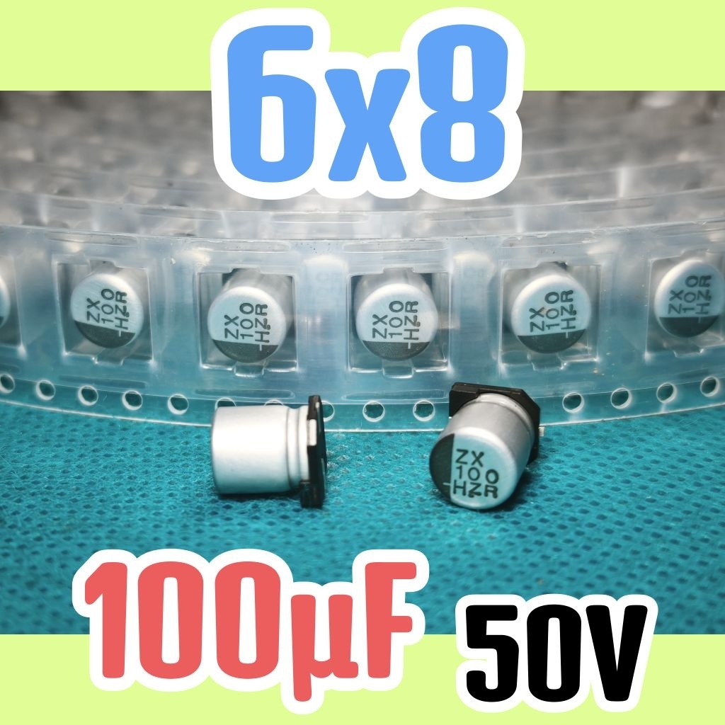 Solid kapasitor capasitor elko elco SMD 50v 100uf 50v 100 uf 50 v 50volt 100uF HZA HLA 6x8 ORIGINAL