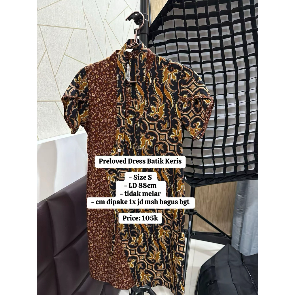 Preloved Dress Batik Keris Wanita
