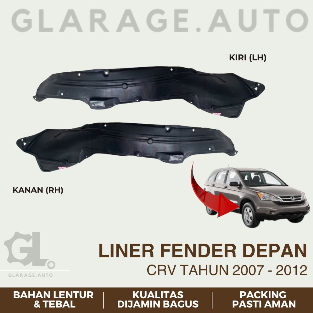 LINER FENDER DEPAN CRV TAHUN 2007 2008 2009 2010 2011 2012 EMGI