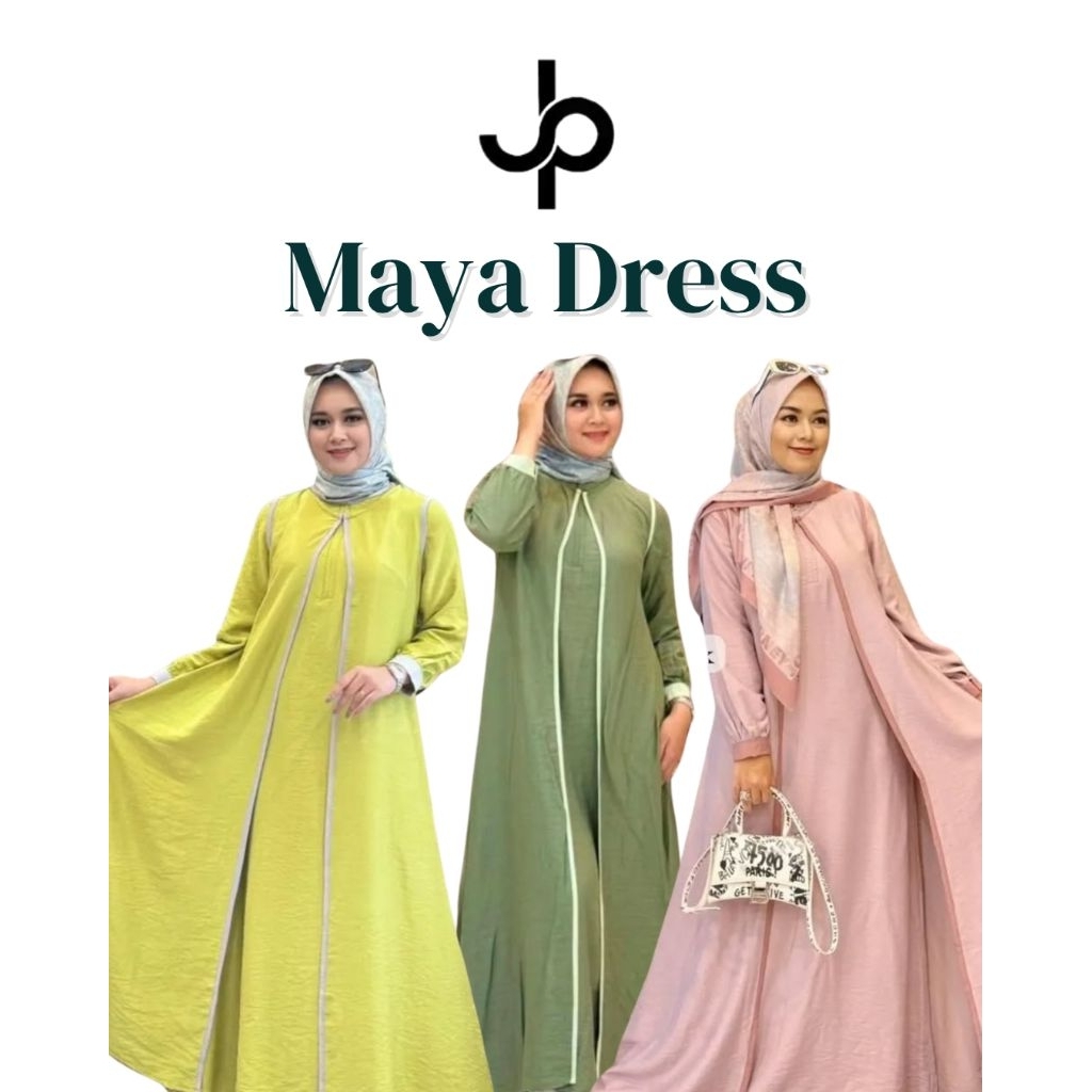 Maya Dress Journey Gamis Casual Wanita | Busui Friendly Dress Muslimah Modern