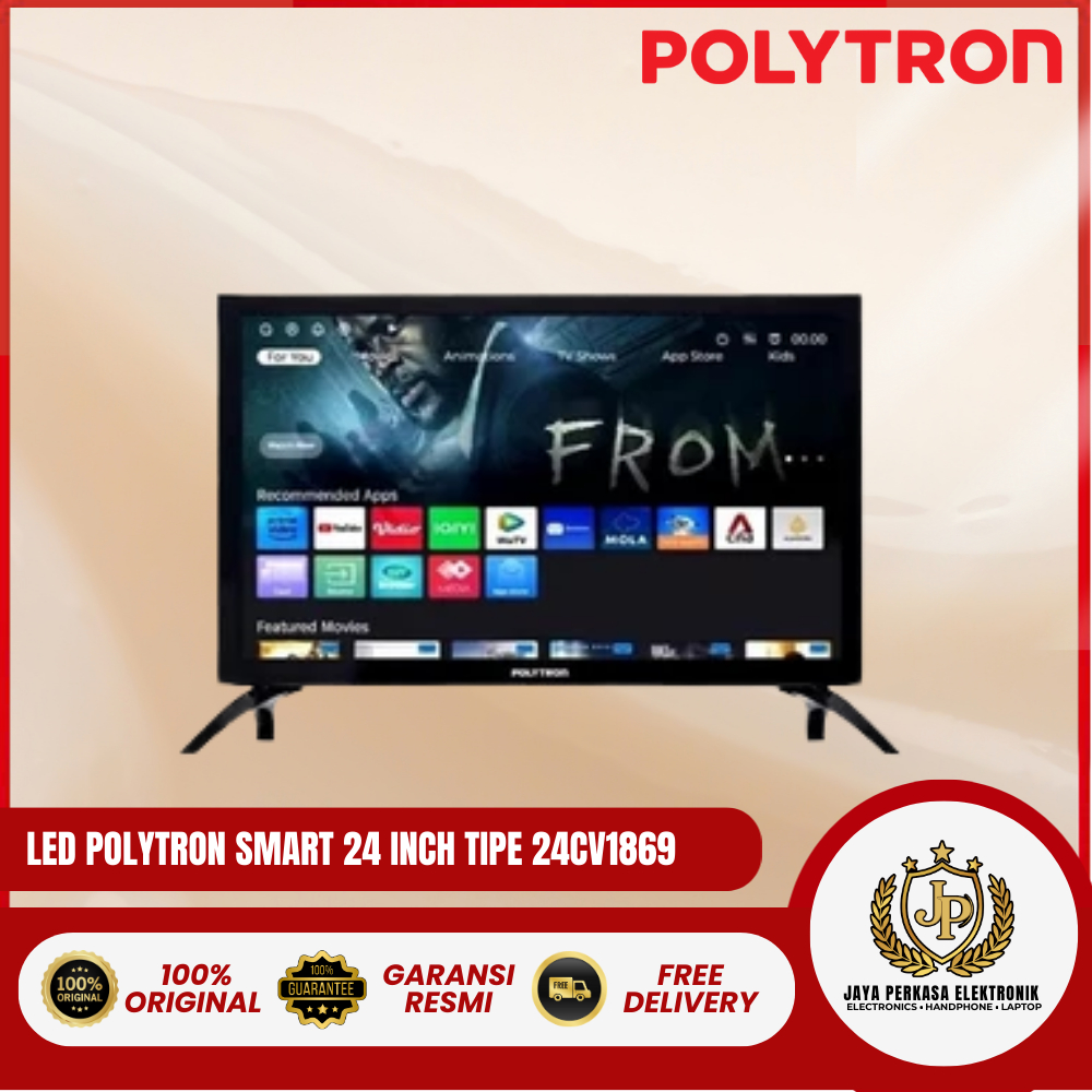 LED POLYTRON 24 INCH SMART TV TIPE 24CV1869 PRODUK ORIGINAL DAN BERGARANSI