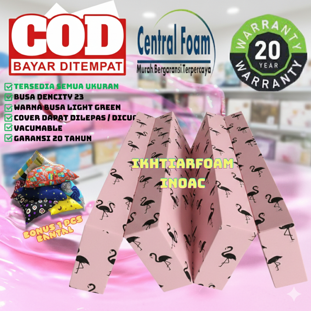 kasur lantai Kasur Lipat Busa INOAC CENTRAL Tebal 15 / 20cm Central Foam Garansi 20 tahun Original
