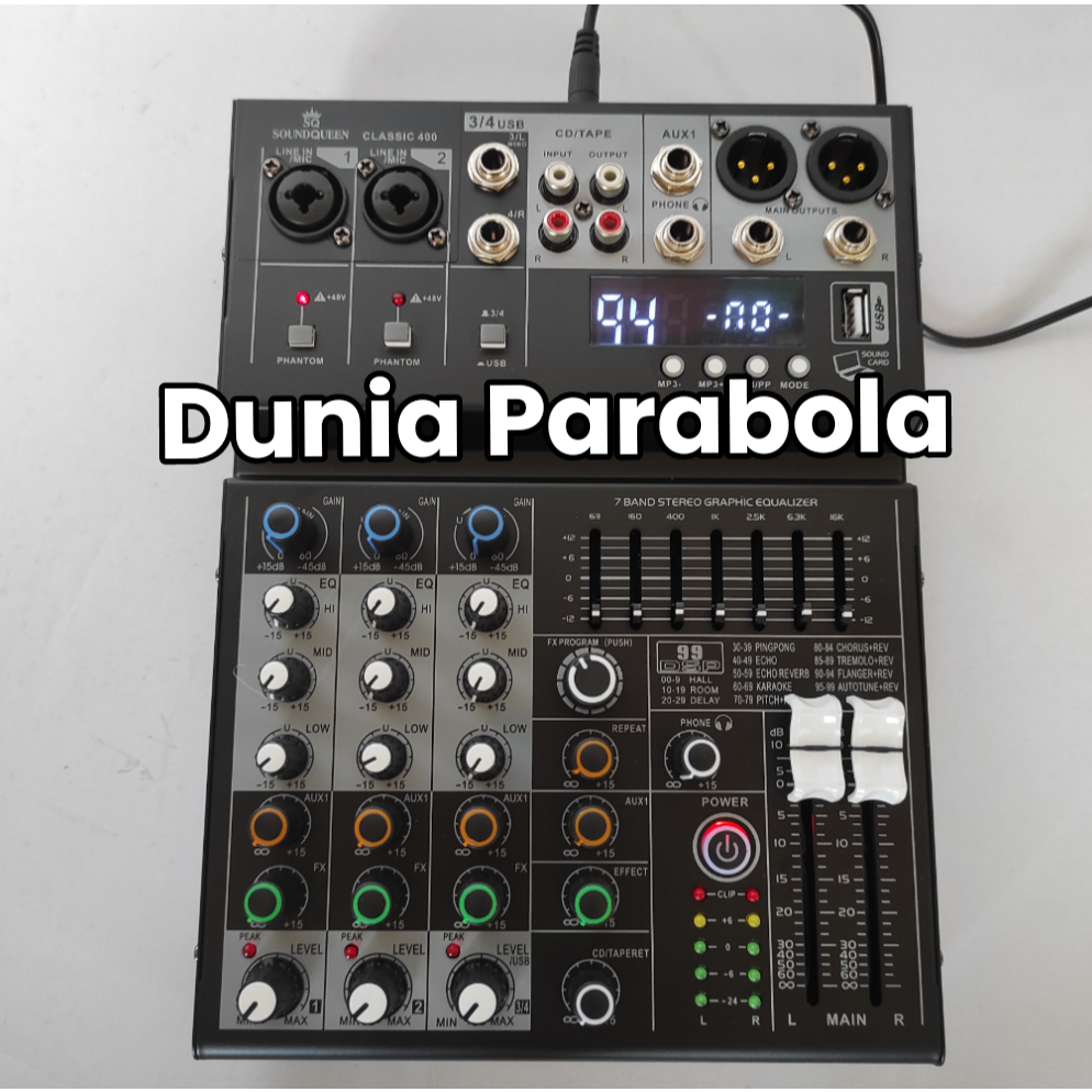Mixer SOUNDQUEEN CLASSIC400 MIXER 4 CHANNEL SOUND QUEEN ORIGINAL CLASSIC 400