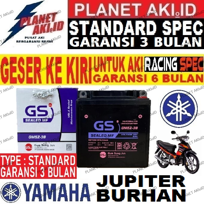 Aki Motor Yamaha Jupiter Z Burhan GM5Z3B Accu Kering MF