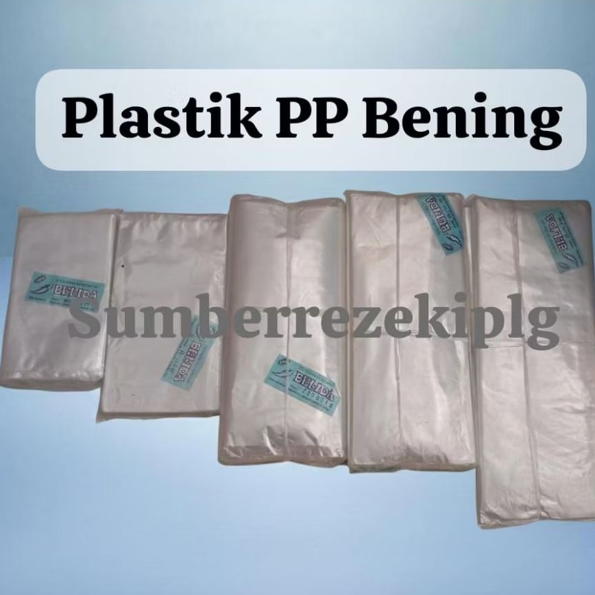 500gram Plastik PP Bening / PP Polos Merk Belida Tebal 03 / Plastik Kerupuk / PP laundry / PP ukuran