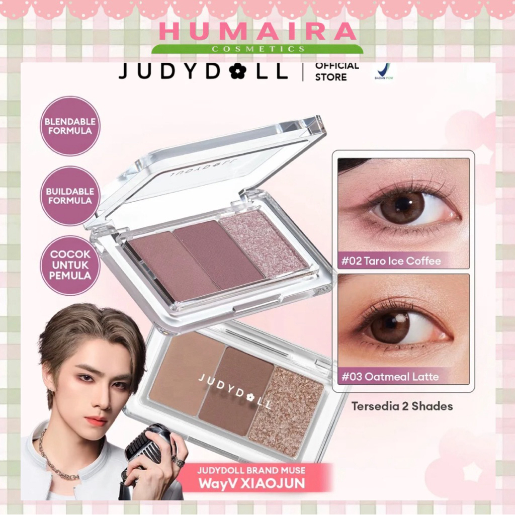 Judydoll 3 colors Eyeshadow - Blendable Buildale Formula