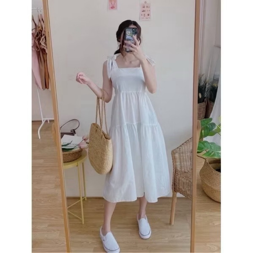 Arimbi Dress Casual/Dress Korean style/Dress Wanita /Dress Jumbo/Midi dress/Overall Pantai/Overall P