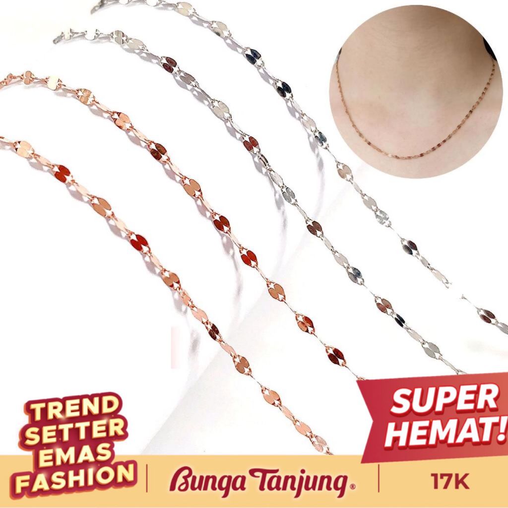 KALUNG EMAS OSCANO SHIMMER - EMAS 17K - BUNGA TANJUNG