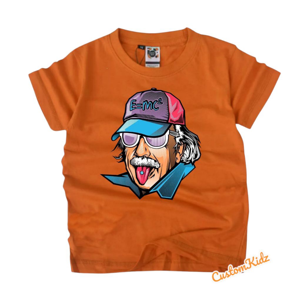 Baju anak kaos anak Albert Einstein