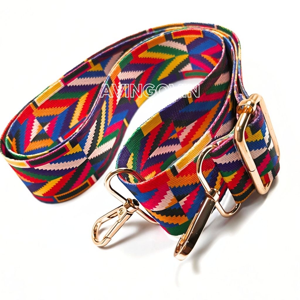 Longstrap Tali Tas Selempang Lebar 4 cm Motif Rainbow