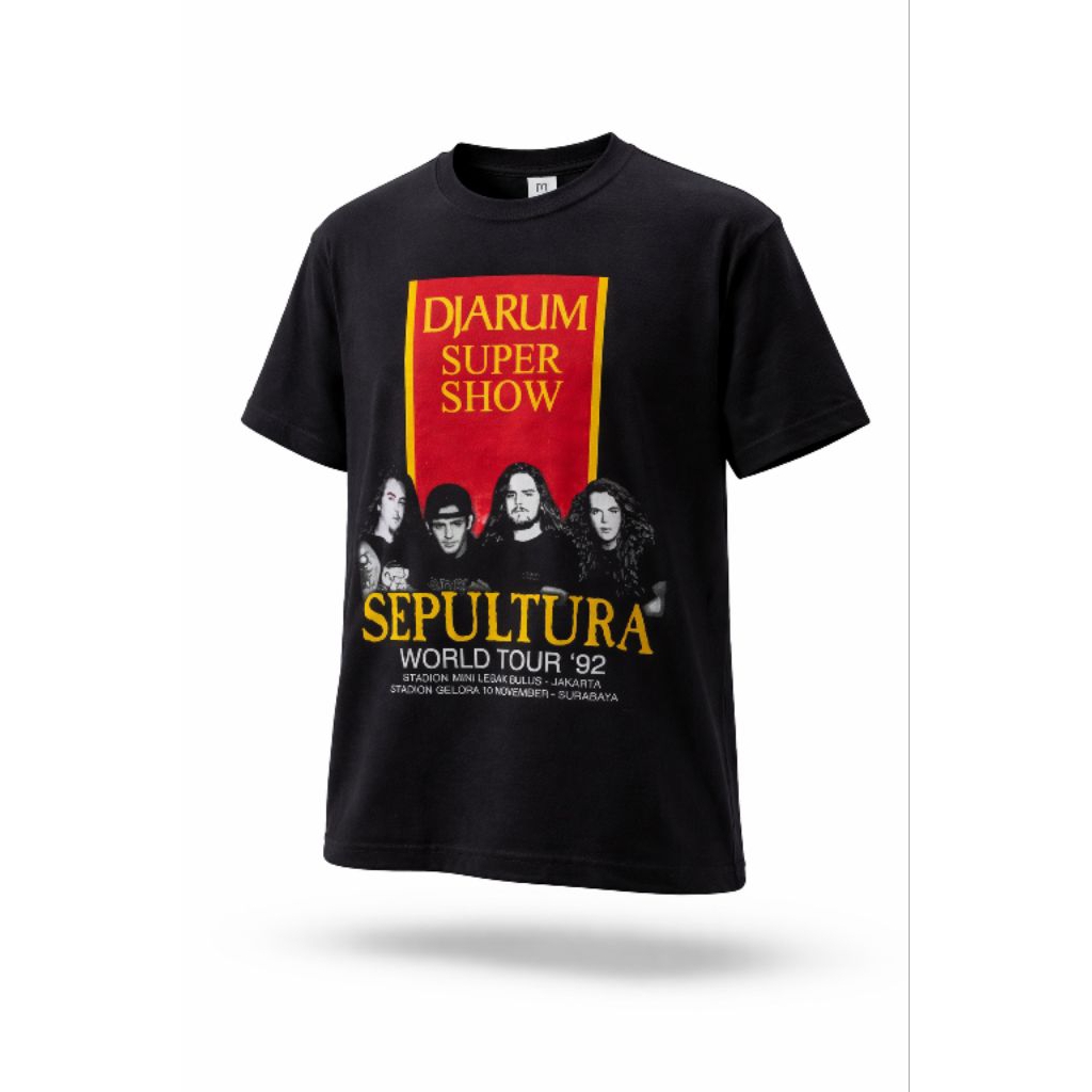 COD KAOS T SHIRT BAND SEPULTURA WORLD TOUR 92 TAG MERCHON PLASTISOL (LIMITED)