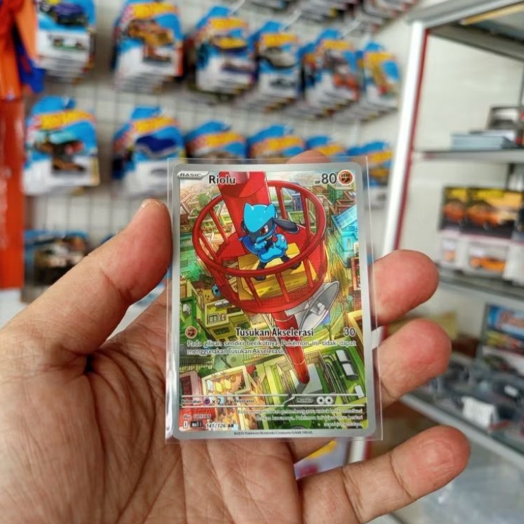 KARTU POKEMON RIOLU AR GRATIS TOPLOADER