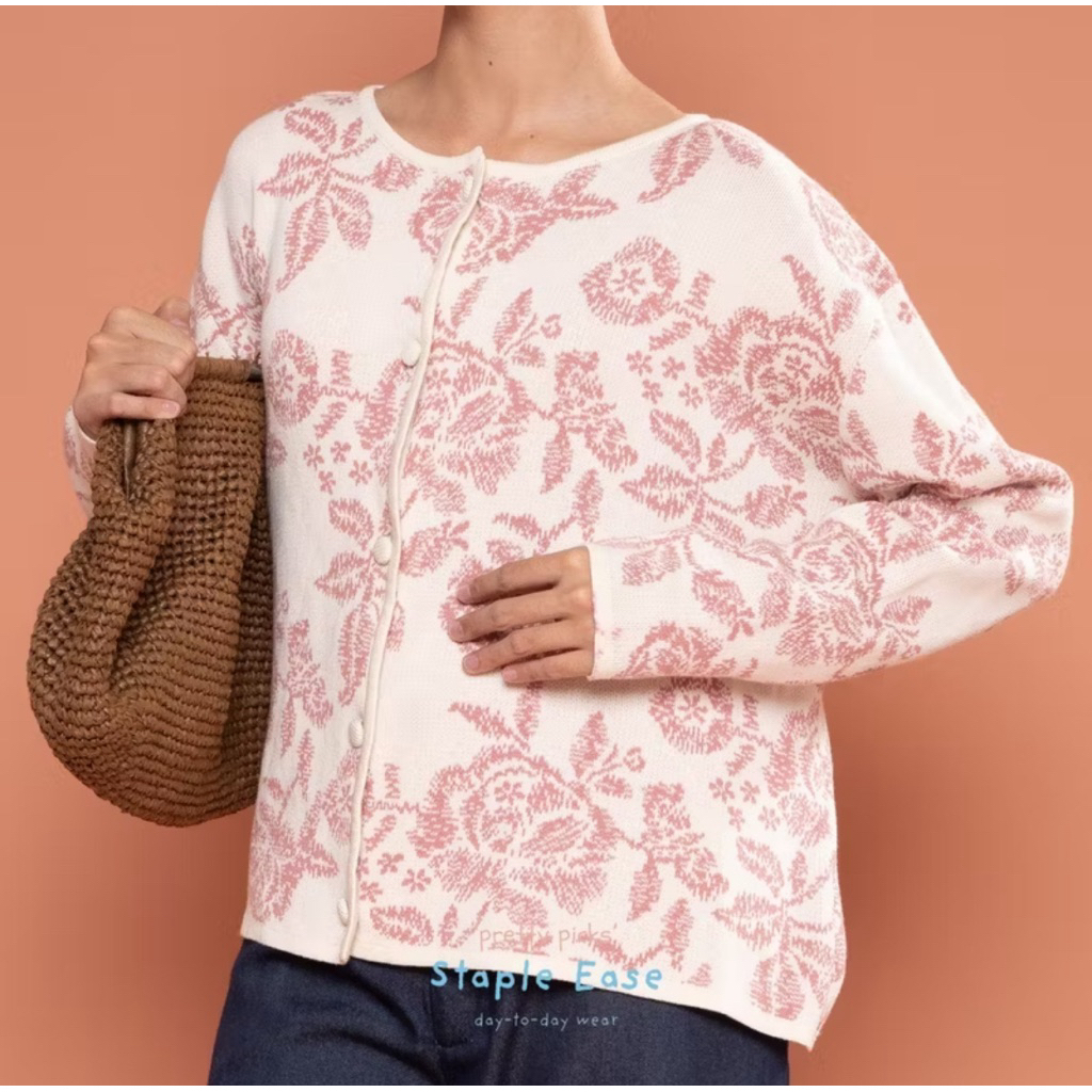 BWBYAZ Aurelie Flower Cardigan