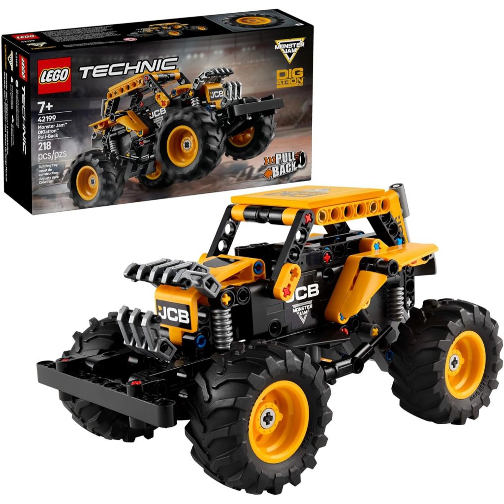 LEGO TECHNIC 42199 DIGatron Pull-Back JCB Tractor Truck Toy