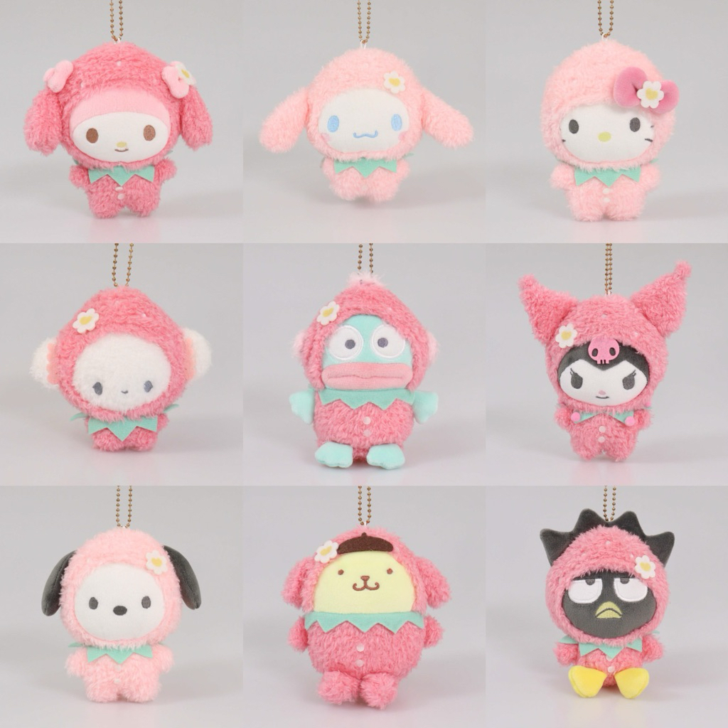 [BACA DESC] My Melody Narikiri Strawberry Munyugurumi Mascot Holder