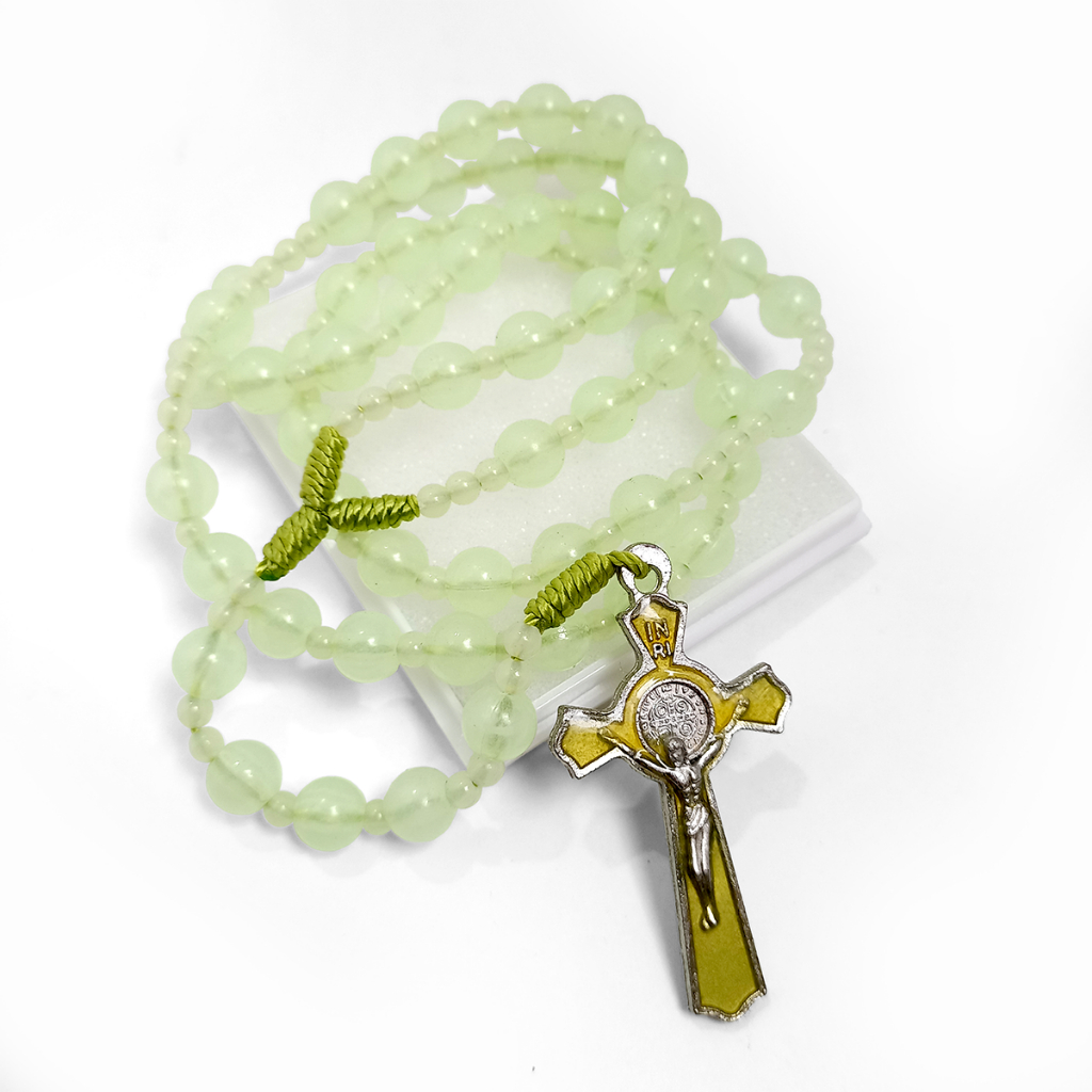 Rosario Fosfor 8 mili / Kalung Rosario Pria/Wanita / Rosario Katolik