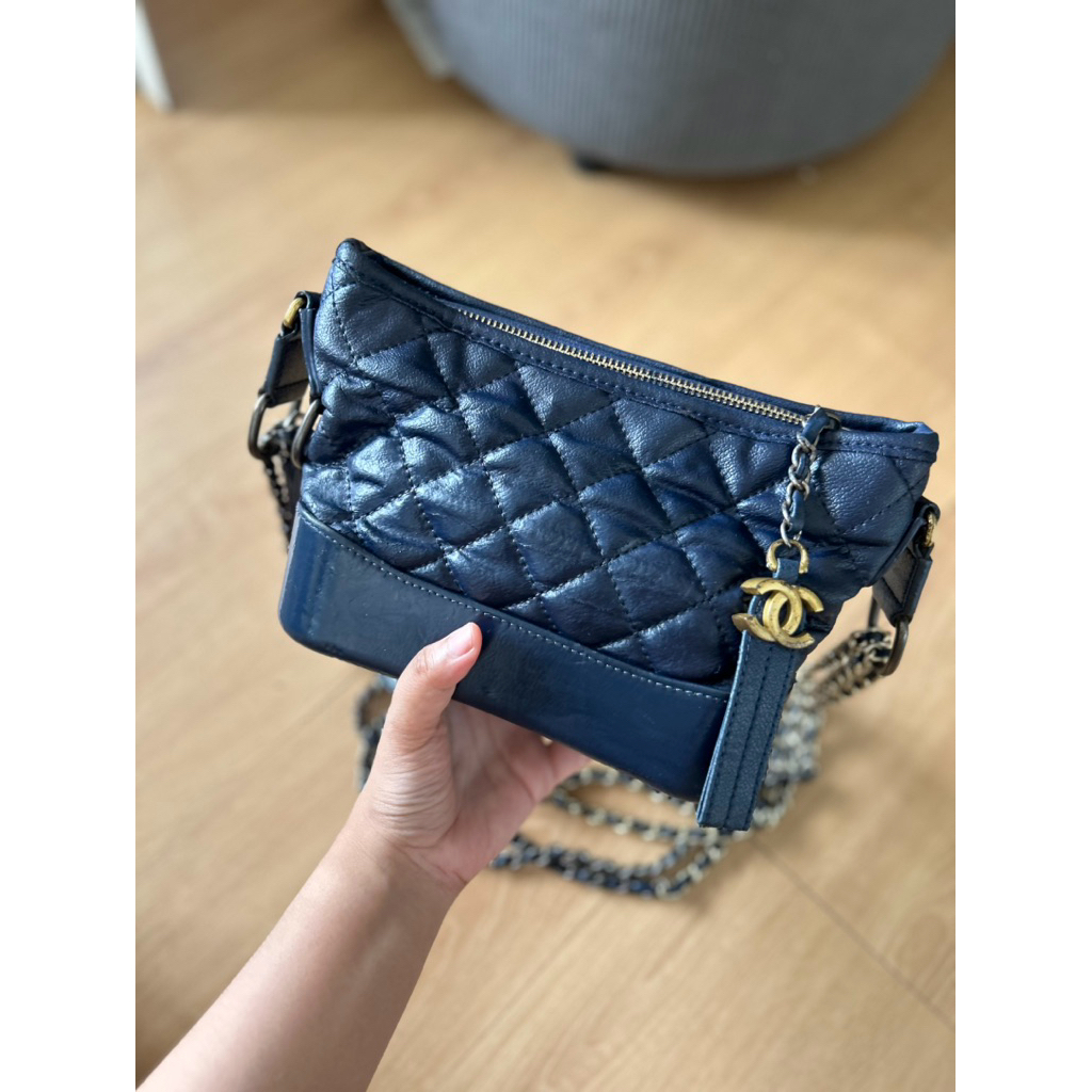Preloved Chanel Gabrielle Bag Navy