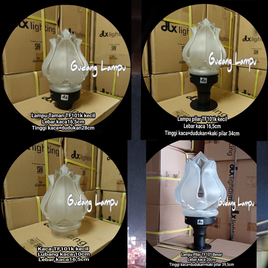 Lampu Taman Lampu Pilar TF101k kecil & TF101 Besar