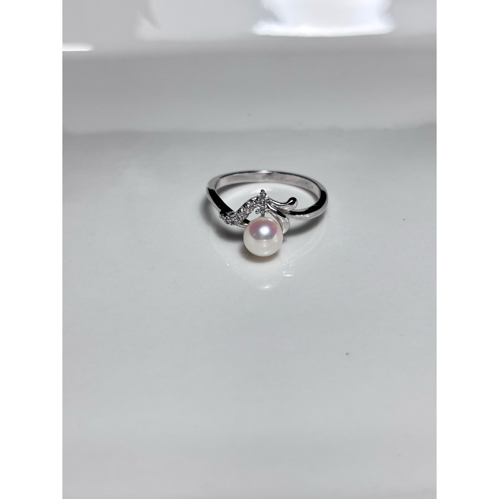 Cincin mutiara air laut akoya jepang white pink